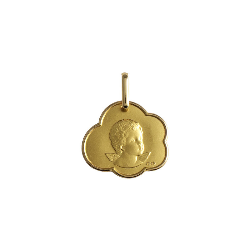 Médaille ange nuage Or 9 carats jaune - Bijouterie La Petite Française