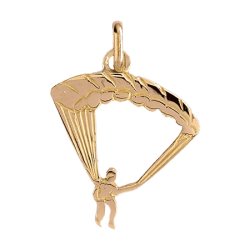 Pendentif parapentiste or 9 carats  - Bijouterie La Petite Française