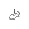 Pendentif éléphant Or 9 carats  évidé - Bijouterie La Petite Française