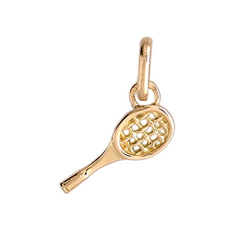 Pendentif raquette de tennis Or 9 carats   - Bijouterie La Petite Française