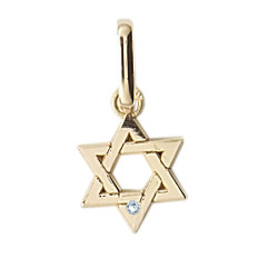 Pendentif Etoile de David diamant PM Or 9 carats  