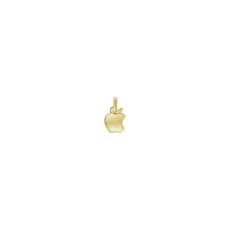Pendentif pomme croquée or 9 carats  