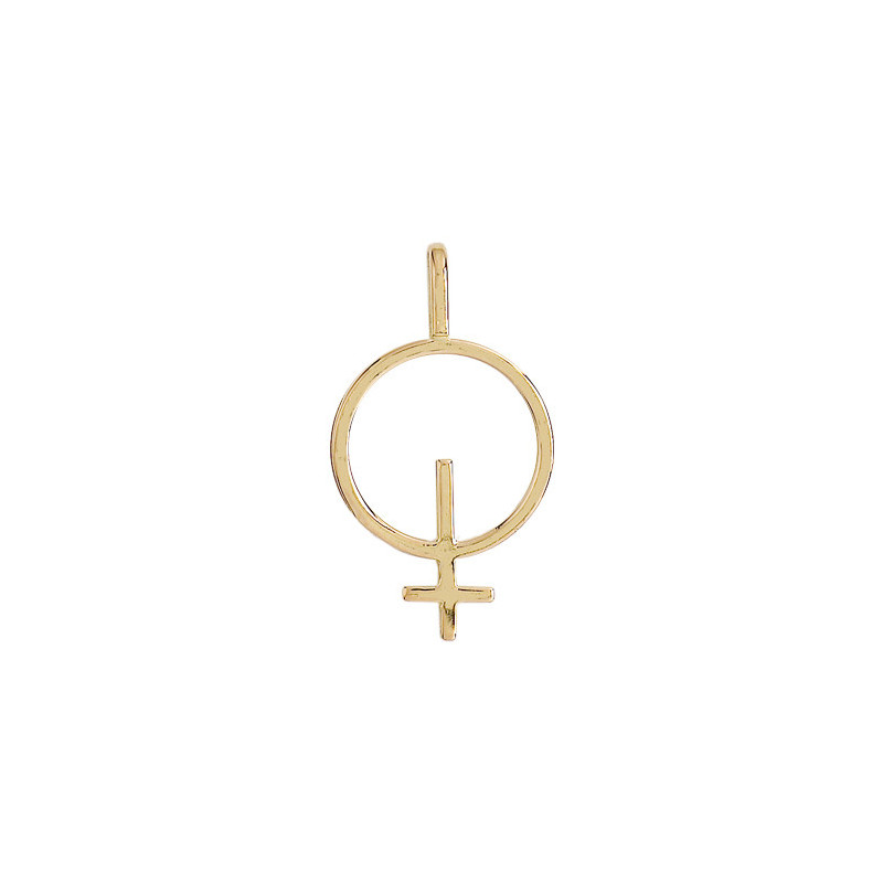Pendentif symbole féminin or 9 carats  