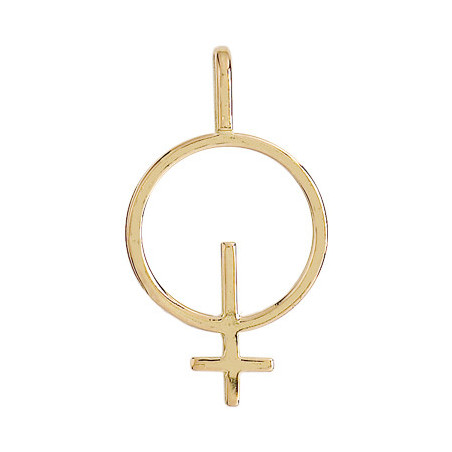 Pendentif symbole féminin or 9 carats  