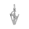 Pendentif caducée vétérinaire Or 9 carats  gris - BijouterieLa Petite Française