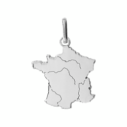Pendentif carte de France Or 9 carats  