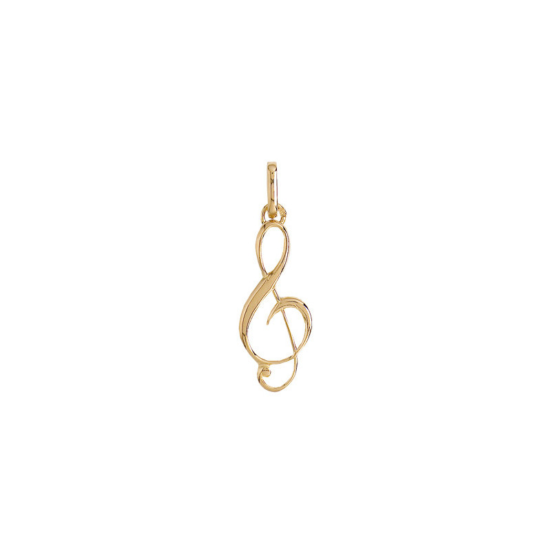 Pendentif clef de sol Or 9 carats  