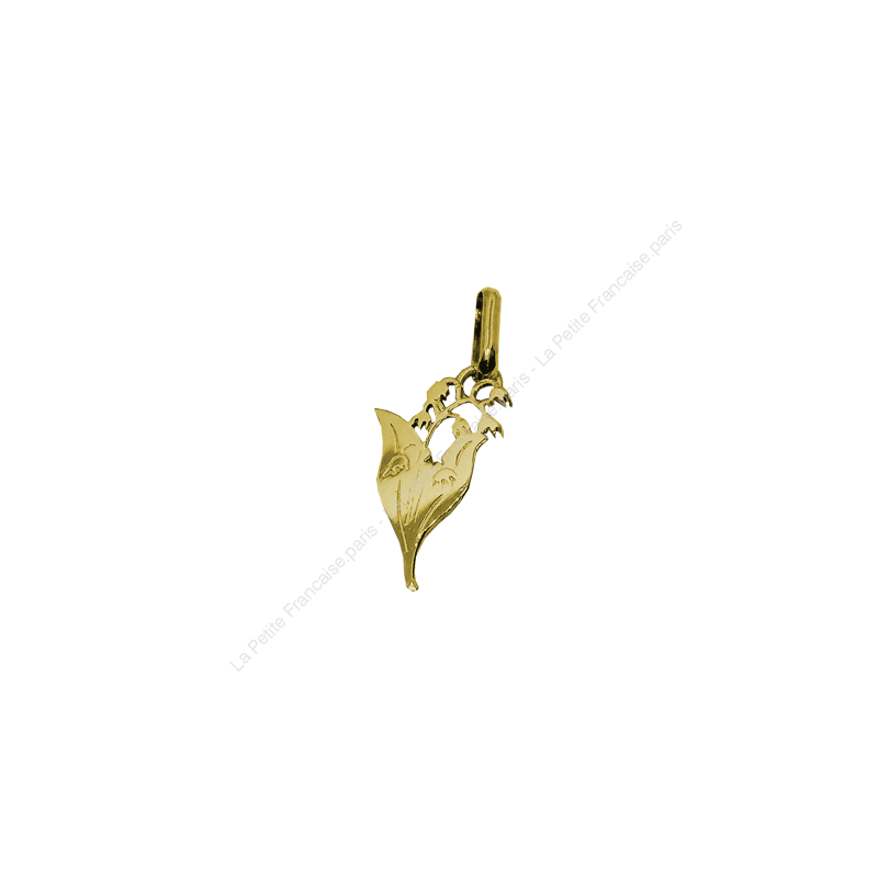 Pendentif brin de muguet en Or 9 carats - Bijouterie La Petite Française