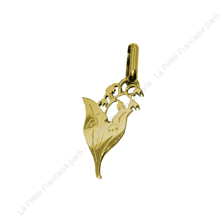 Pendentif brin de muguet en Or 9 carats - Bijouterie La Petite Française