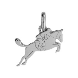 Pendentif cheval et cavalier Or 9 carats  - Bijouterie La Petite Française