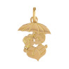 Pendentif amoureux sous parapluie et coeur Or 9 carats  