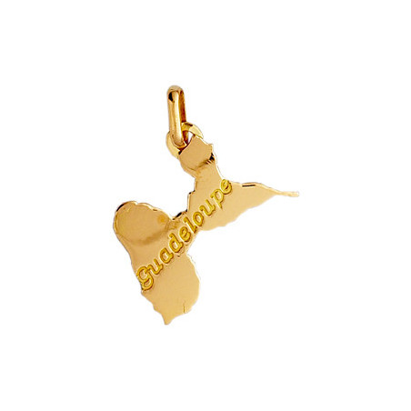 Pendentif carte Guadeloupe Or 9 carats  - 18 MM 