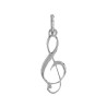 Pendentif clef de sol Or 9 carats gris - Bijouterie La Petite Française