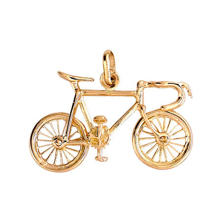 Pendentif vélo de course Or 9 carats  - Bijouterie La Petite Française