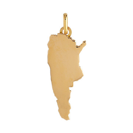 Pendentif carte Argentine Or 9 carats  