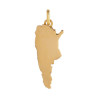Pendentif carte Argentine Or 9 carats  