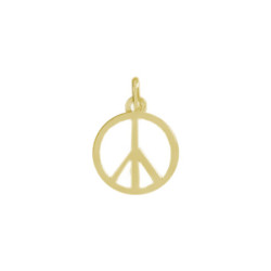 Pendentif Peace and Love Or 9 carats  