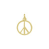 Pendentif Peace and Love Or 9 carats  