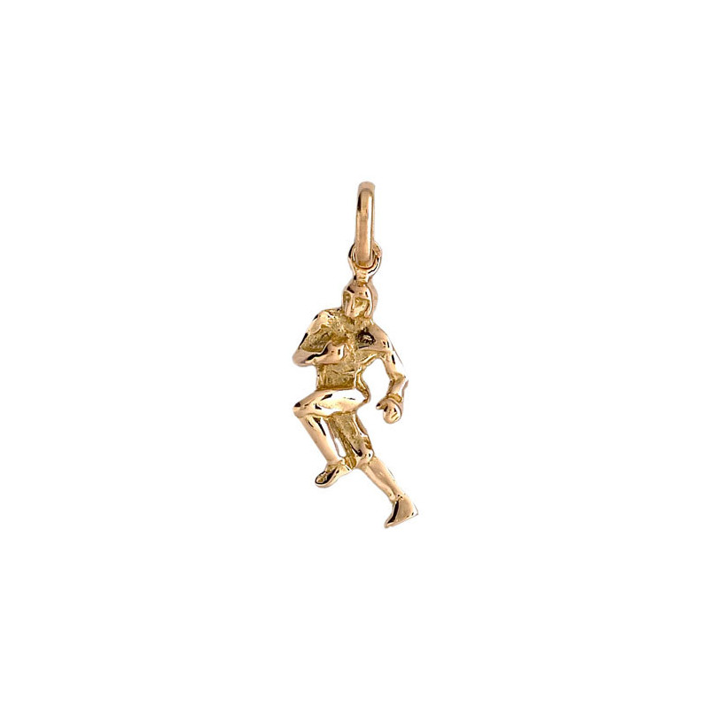 Pendentif rugbyman Or 9 carats  - Bijouterie La Petite Française