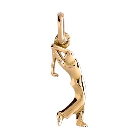 Pendentif golfeur or 9 carats  - Bijouterie La Petite Française