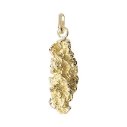 Pendentif pépite Or 9 carats - 36 MM- Bijouterie La Petite Française