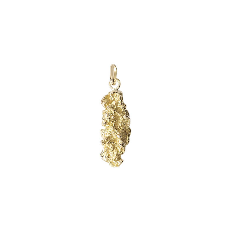 Pendentif pépite Or 9 carats - 36 MM- Bijouterie La Petite Française