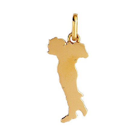 Pendentif carte Italie Or 9 carats  - 26 MM