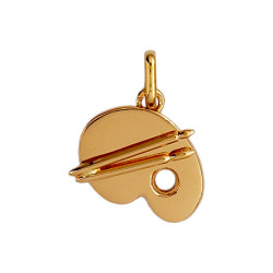 Pendentif palette de peintre Or 9 carats  