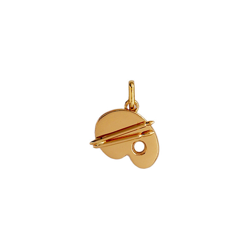 Pendentif palette de peintre Or 9 carats  