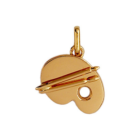 Pendentif palette de peintre Or 9 carats  