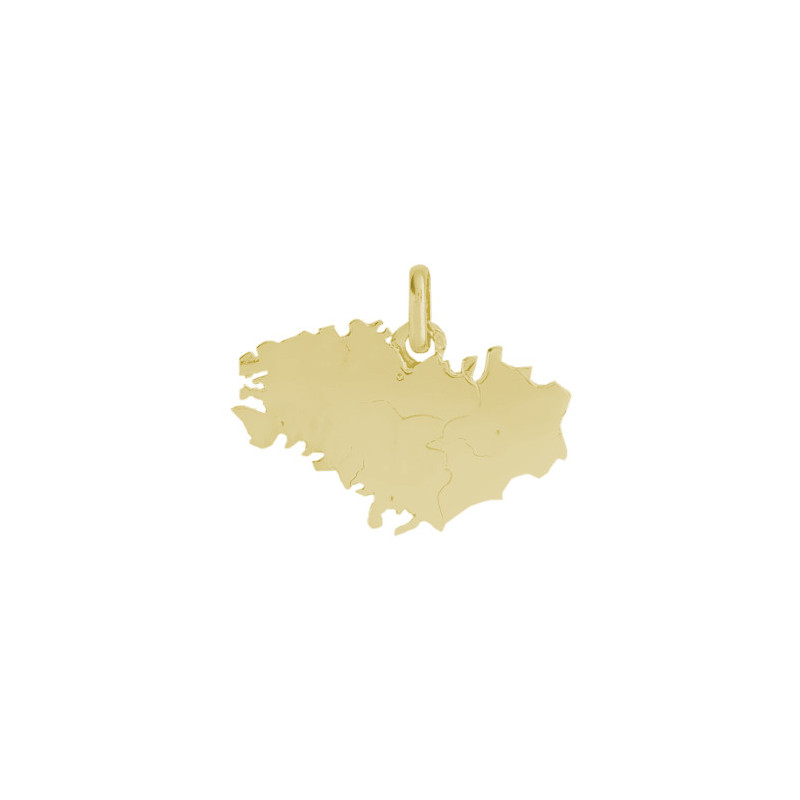 Pendentif carte Bretagne Or 9 carats  