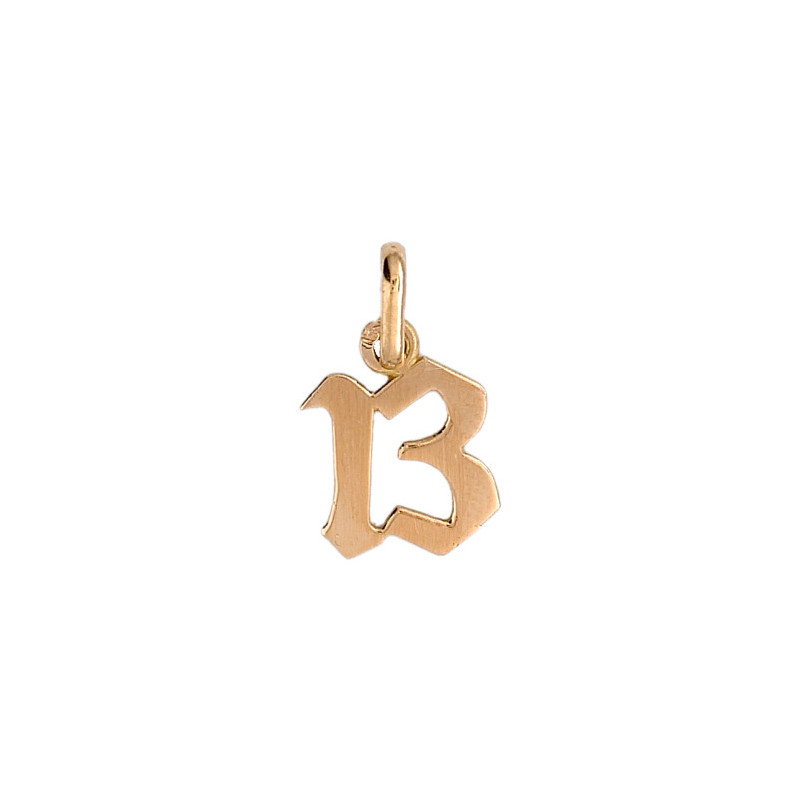Pendentif nombre 13 Or 9 carats- Bijouterie La Petite Française
