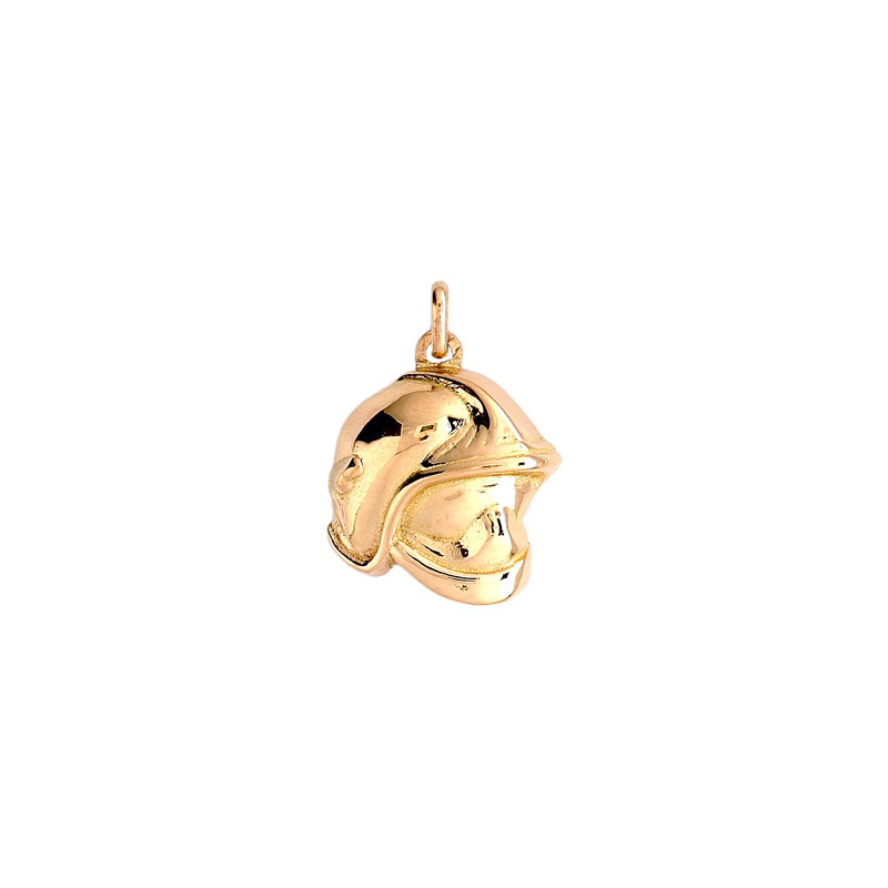 Pendentif casque de pompier Or 9 carats  