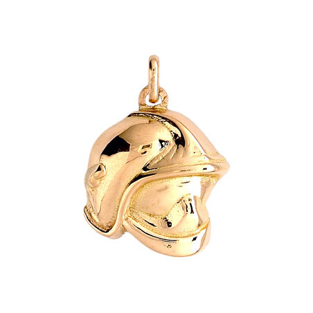 Pendentif casque de pompier Or 9 carats  