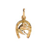 Pendentif fer et tête de cheval Or 9 carats  - Bijouterie La Petite Française