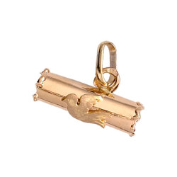 Pendentif porte-message Or 9 carats  