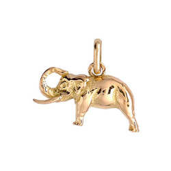 Pendentif éléphant trompe en l'air Or 9 carats- Bijouterie La Petite Française