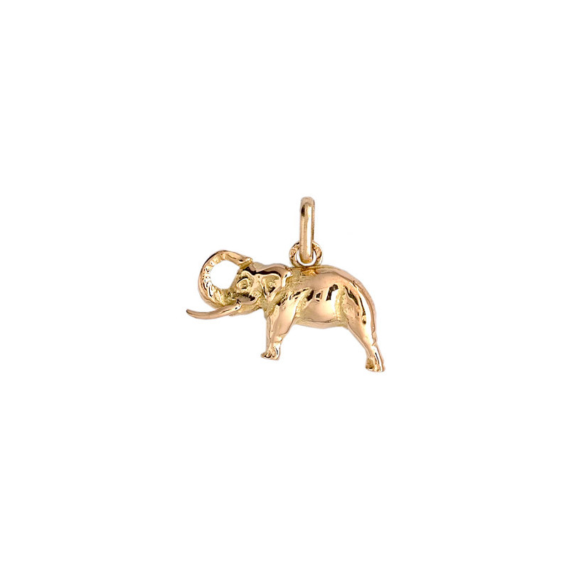 Pendentif éléphant trompe en l'air Or 9 carats- Bijouterie La Petite Française