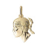 Pendentif tête de Maure Or 9 carats  - 23 MM 