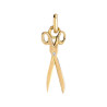Pendentif ciseaux de couture diamant et or 9 carats  