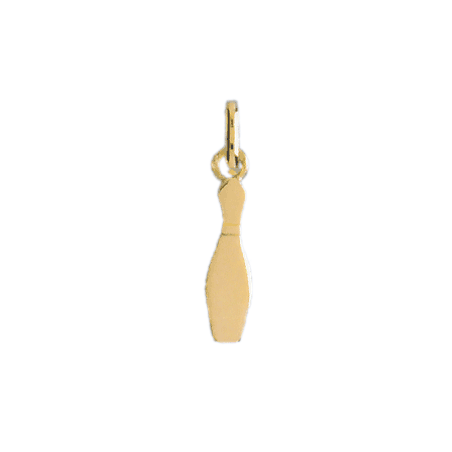 Pendentif quille de bowling or 9 carats  - 20 MM - Bijouterie La Petite Française