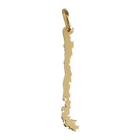 Pendentif carte Chili Or 9 carats  