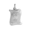 Pendentif parchemin toi, moi et coeur Or 9 carats  