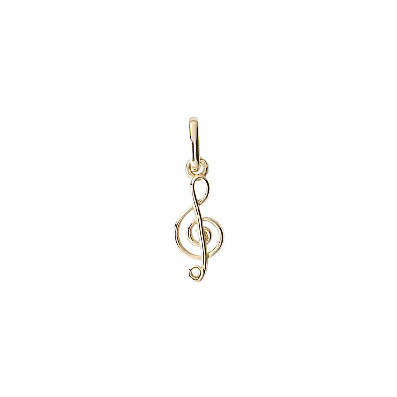 Pendentif clé de sol Or 9 carats  jaune - Bijouterie La Petite Française