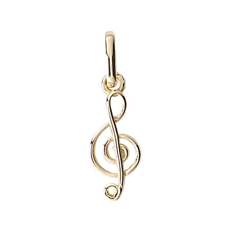 Pendentif clé de sol Or 9 carats  jaune - Bijouterie La Petite Française