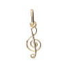 Pendentif clé de sol Or 9 carats  jaune - Bijouterie La Petite Française