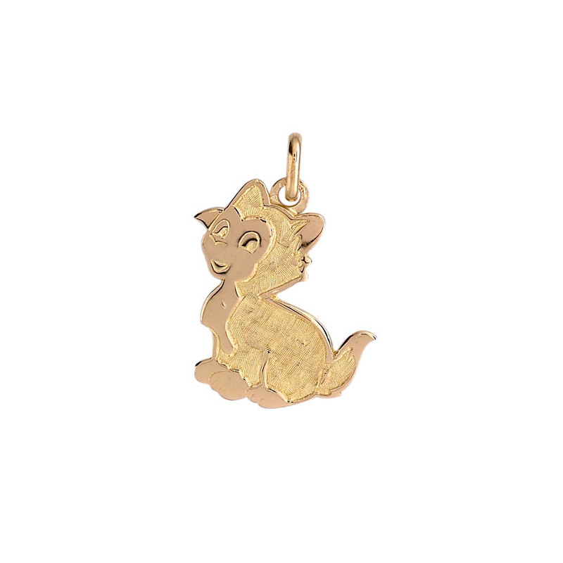 Pendentif chat Or 9 carats
