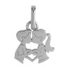 Pendentif amoureux et coeur Or 9 carats  