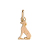 Pendentif chien assis Or 9 carats  - 17 MM 