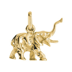 Pendentif éléphant Or 9 carats  - 20 x 21 MM- Bijouterie La Petite Française